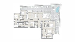 Penthouse floor plan, 4 bedrooms in Isolana Residences No. 11014