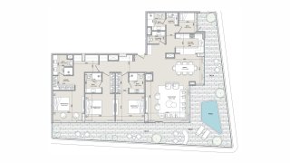Penthouse floor plan, 3 bedrooms in Isolana Residences No. 11013
